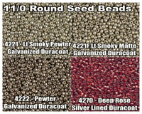 11/0 Miyuki Seed Beads 23g, 11-4221, 11-4221F, 11-4222, 11-4270 - The Argus Collection