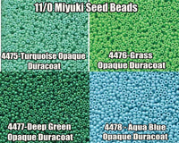 11/0 Miyuki Seed Beads 23g, 11-4475, 11-4476, 11-4477, 11-4478 - The Argus Collection