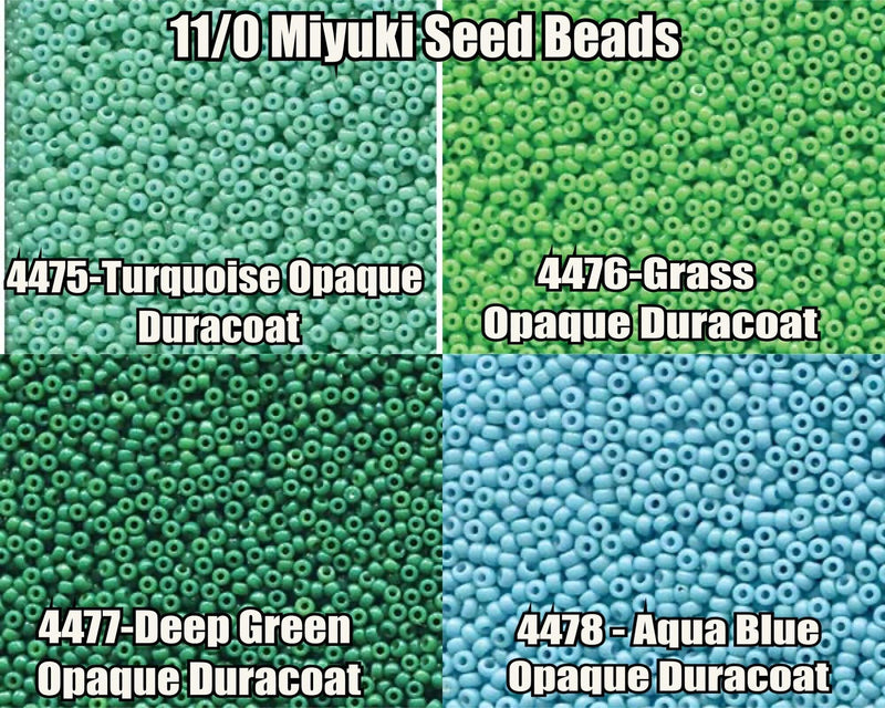 11/0 Miyuki Seed Beads 23g, 11-4475, 11-4476, 11-4477, 11-4478 - The Argus Collection