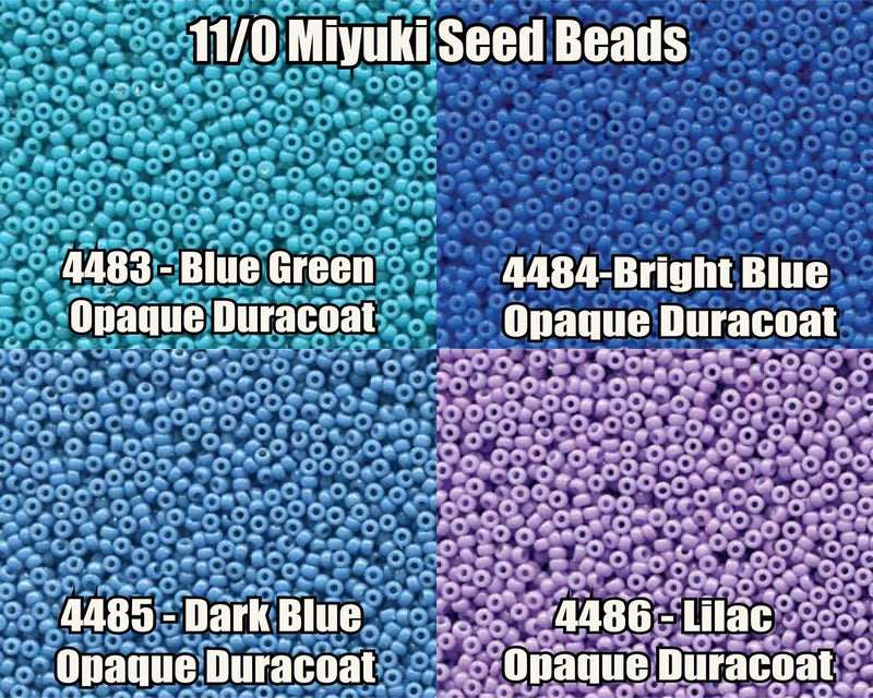 11/0 Miyuki Seed Beads 23g, 8,5g, 11-4483, 11-4484, 11-4485, 11-4486 - The Argus Collection