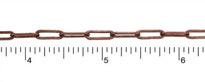 Thin Cable Euro Chain, 3.2x8.4mm, Sold in 1ft. units, Antique Brass, Antique Copper, Antique Silver, Gold, Rhodium, Silver Plated, European - The Argus Collection