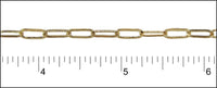 Thin Cable Euro Chain, 3.2x8.4mm, Sold in 1ft. units, Antique Brass, Antique Copper, Antique Silver, Gold, Rhodium, Silver Plated, European - The Argus Collection