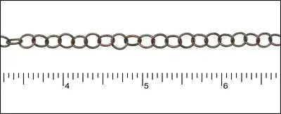 Medium Circle EURO Chain, Sold in 1-ft. Increments, Antique Brass, Antique Copper, Antique Silver, Gold - The Argus Collection