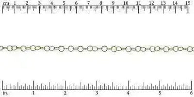 Medium Circle EURO Chain, Sold in 1-ft. Increments, Antique Brass, Antique Copper, Antique Silver, Gold - The Argus Collection
