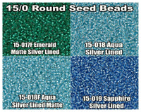 15/0 Miyuki Round Seed Beads 8.2g 15-0017F, 15-0018, 15-0018F, 15-0019 - The Argus Collection