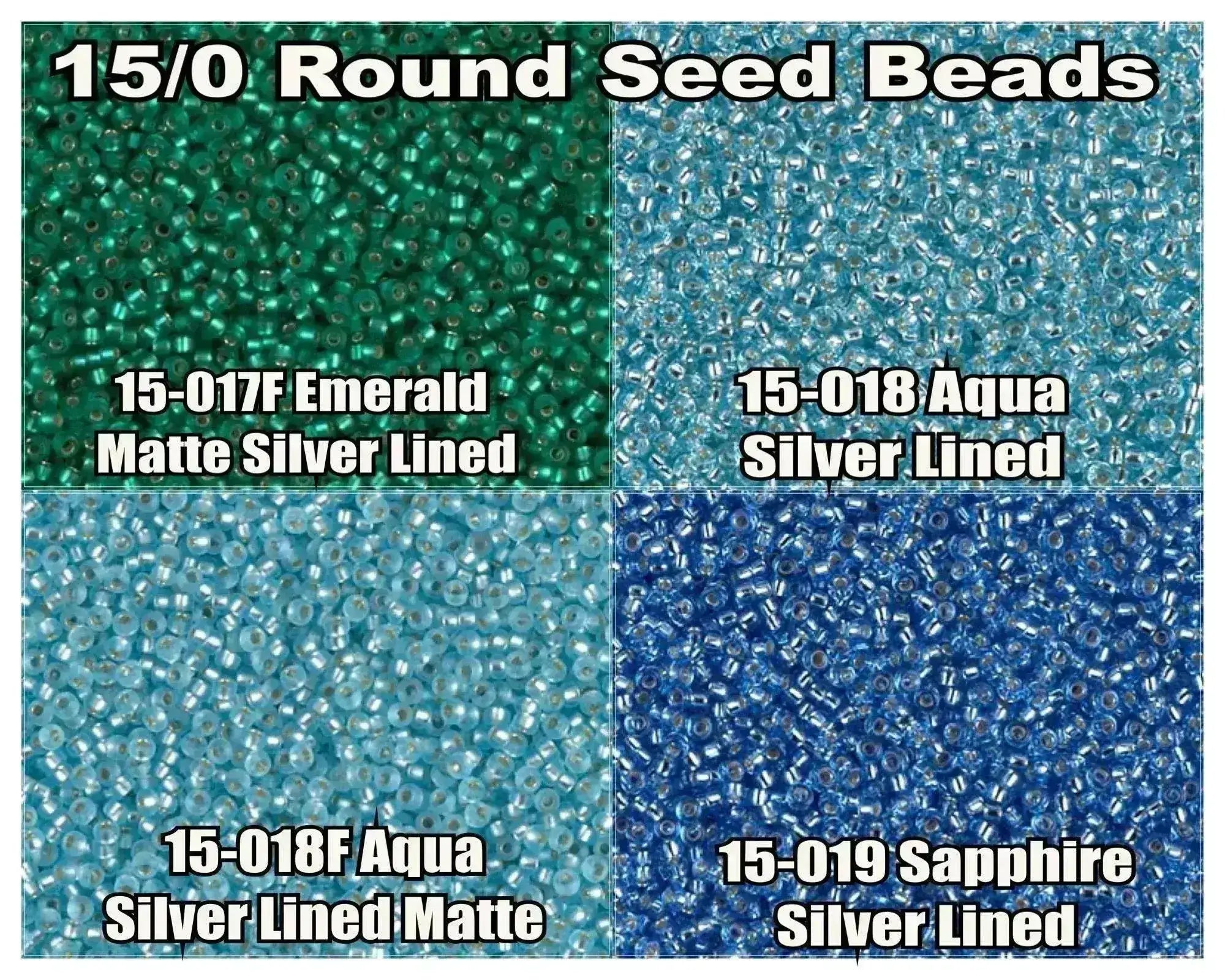 15/0 Miyuki Round Seed Beads 8.2g 15-0017F, 15-0018, 15-0018F, 15-0019 - The Argus Collection