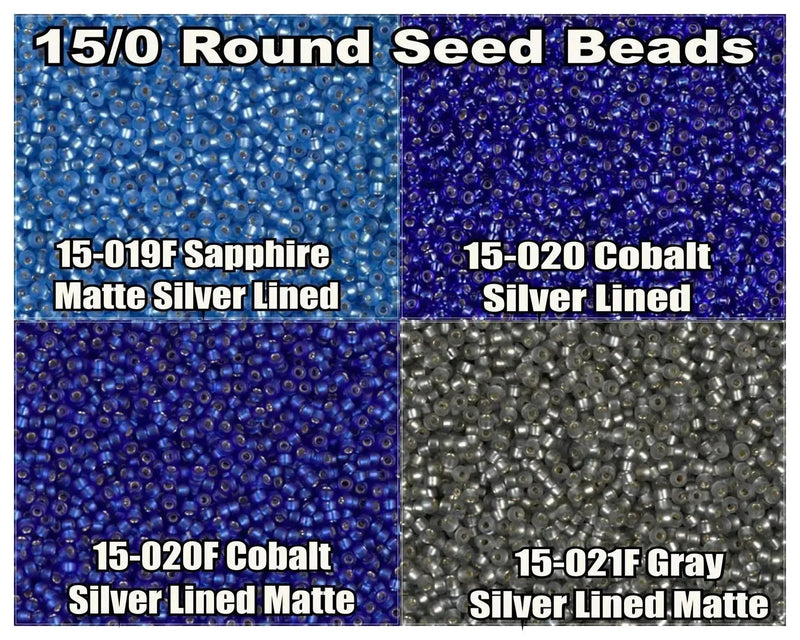 15/0 Miyuki Round Seed Beads 8.2g 15-0019F, 15-0020, 15-0020F, 15-0021F - The Argus Collection