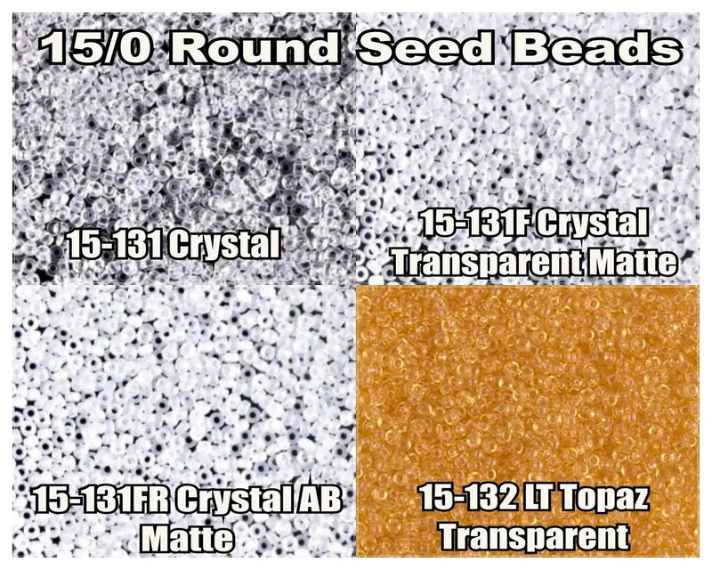 15/0 Miyuki Round Seed Beads 8.2g 15-0131, 15-0131F, 15-0131FR, 15-0132 - The Argus Collection