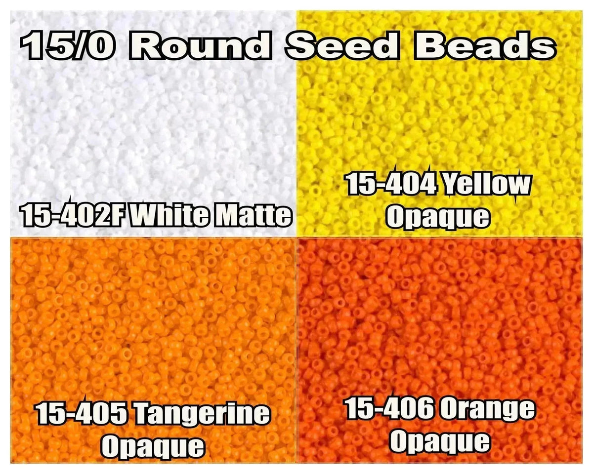 15/0 Miyuki Round Seed Beads 8.2g 15-0402F, 15-0404, 15-0405, 15-0406 - The Argus Collection