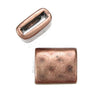 Hammered Flat Leather Sliders, 10mm, in 3 Finishes - The Argus Collection