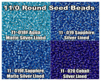 11/0 Miyuki Seed Beads 23g, 11-0018F, 11-0019, 11-0019F, 11-0020 - The Argus Collection