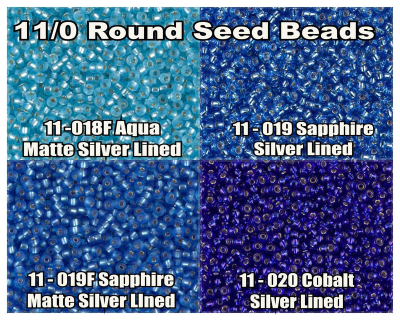 11/0 Miyuki Seed Beads 23g, 11-0018F, 11-0019, 11-0019F, 11-0020 - The Argus Collection