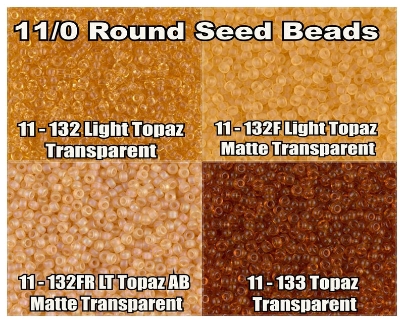 11/0 Miyuki Seed Beads 23g, 11-0132, 11-0132F, 11-0132FR, 11-0133 - The Argus Collection