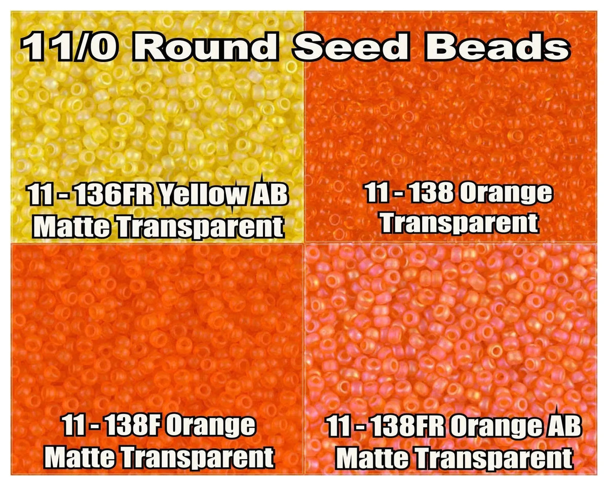 11/0 Miyuki Seed Beads 23g, 11-0136FR, 11-0138, 11-0138F, 11-0138FR - The Argus Collection