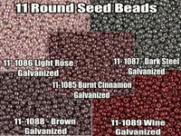 11/0 Miyuki Seed Beads 23g, 11-1085, 11-1086, 11-1087, 11-1088, 11-1089 - The Argus Collection