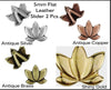 Lotus Flower Slider for Leather or Cork, 5mm, in 4 Finishes - The Argus Collection