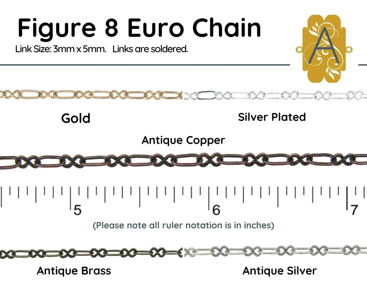 Figure 8 Chain, Delicate, 4 Finishes - The Argus Collection