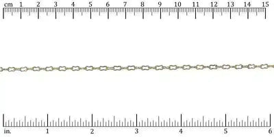 Small or Medium Peanut Euro Chain, sold per foot, Antique Brass, Ant. Copper, Ant. Silver, Gold, Silver Plated, Gunmetal, Made in Europe - The Argus Collection