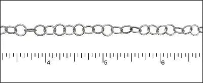 Medium Circle EURO Chain, Sold in 1-ft. Increments, Antique Brass, Antique Copper, Antique Silver, Gold - The Argus Collection