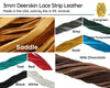 Flat Deerskin Leather, 3mm, (3ft length) in 10 Colors - The Argus Collection