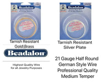 21 Gauge German-Style Half Round Wire in 2 Finishes - The Argus Collection