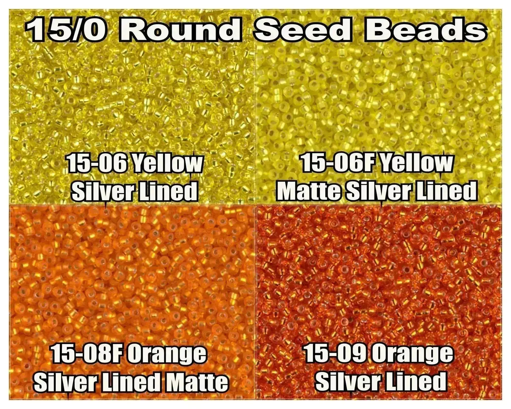 15/0 Miyuki Round Seed Beads 8.2g 15-0006, 15-0006F, 15-0008F, 15-0009 - The Argus Collection