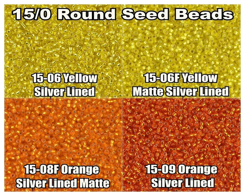 15/0 Miyuki Round Seed Beads 8.2g 15-0006, 15-0006F, 15-0008F, 15-0009 - The Argus Collection