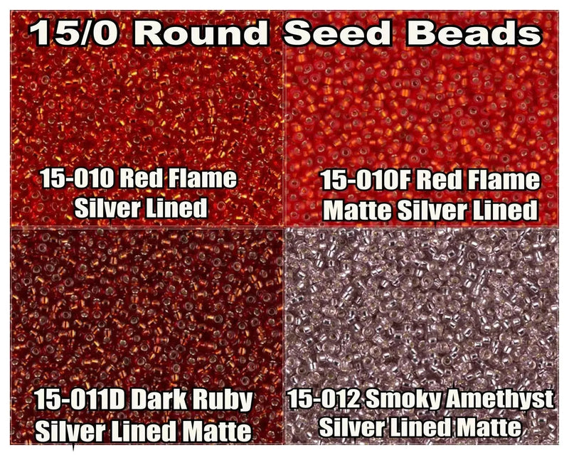 15/0 Miyuki Round Seed Beads 8.2g 15-0010, 15-0010F, 15-0011D, 15-0012 - The Argus Collection
