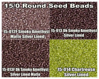 15/0 Miyuki Round Seed Beads 8.2g 15-0012F, 15-0013, 15-0013F, 15-0014 - The Argus Collection