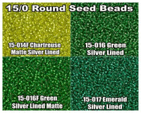 15/0 Miyuki Round Seed Beads 8.2g 15-0014, 15-0016, 15-0016F, 15-0017 - The Argus Collection