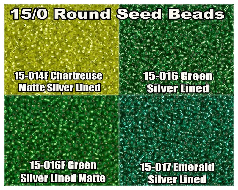 15/0 Miyuki Round Seed Beads 8.2g 15-0014, 15-0016, 15-0016F, 15-0017 - The Argus Collection