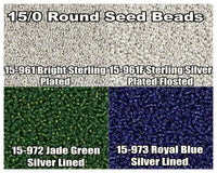 15/0 Miyuki Round Seed Beads 8.2g 15-0961, 15-0961F, 15-0972, 15-0973 - The Argus Collection