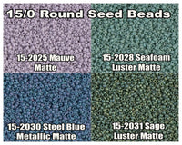 15/0 Miyuki Round Seed Beads 8.2g 15-2025, 15-2028, 15-2030, 15-2031 - The Argus Collection