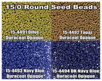 15/0 Miyuki Round Seed Beads 8.2g 15-4491, 15-4492, 15-4493, 15-4494 - The Argus Collection