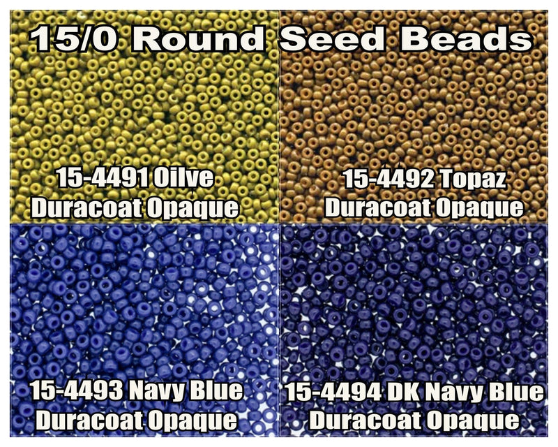 15/0 Miyuki Round Seed Beads 8.2g 15-4491, 15-4492, 15-4493, 15-4494 - The Argus Collection