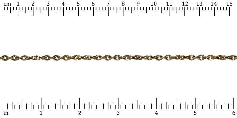 Twisted Curb Euro Chain, Antique Brass, Antique Copper, Antique Silver, Gold - The Argus Collection