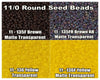 11/0 Miyuki Seed Beads 23g, 11-0135F, 11-0135FR, 11-0136, 11-0136F - The Argus Collection