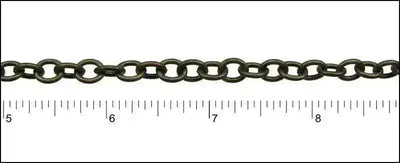 Heavy Cable EURO Chain, Small, Antique Brass, Antique Copper, Antique Silver, Gold, Silver Plated, Rhodium - The Argus Collection