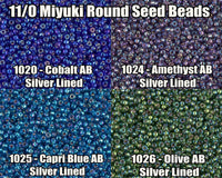 11/0 Miyuki Seed Beads 23g, 11-1020, 11-1024, 11-1025, 11-1026 - The Argus Collection