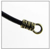 Leather or Cord Crimp Ends with Loop, 1, 1.5, 2 or 2.5mm, 6 Pcs. - The Argus Collection