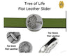 Tree of Life Slider for Leather or Cork, 5mm or 10mm, Antique Silver - The Argus Collection