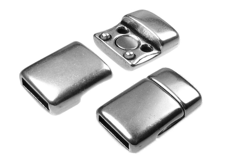 Flat Leather Magnetic Clasp, for 5 or 10mm Flat Leather - The Argus Collection