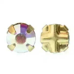 ROSE MONTEES, 36 Pcs., 3, 3.5, 4, 4.7mm, Czech Crystal, Silver or Gold Case with Crystal or Crystal AB Sone - The Argus Collection