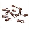 Leather or Cord Crimp Ends with Loop, 1, 1.5, 2 or 2.5mm, 6 Pcs. - The Argus Collection