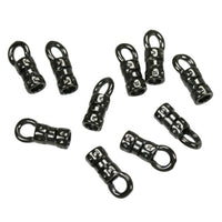 Leather or Cord Crimp Ends with Loop, 1, 1.5, 2 or 2.5mm, 6 Pcs. - The Argus Collection