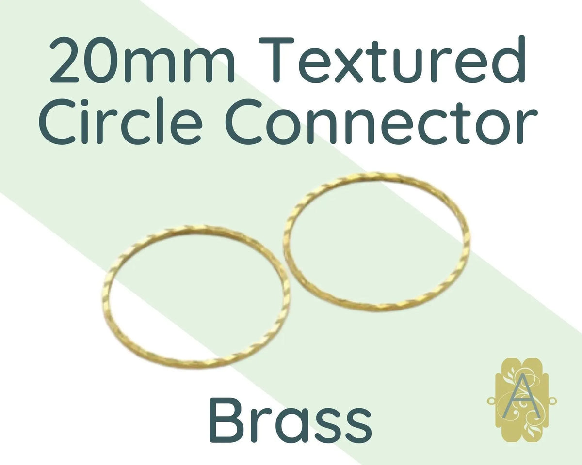 Circle Connectors, 20 or 25mm, Smooth, Geometric or Textured - The Argus Collection