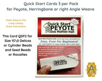 Quick Start Cards for Even or Odd Peyote, 2 Drop Peyote, Herringbone & Right Angle Weave, 3 per Pack + 2 NEW STARTER CARDS - The Argus Collection