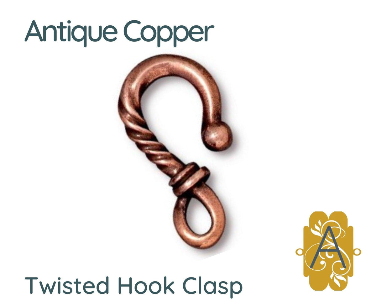 Tierracast Twisted Hook Clasp, 5 Finishes - The Argus Collection