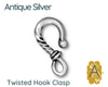 Tierracast Twisted Hook Clasp, 5 Finishes - The Argus Collection