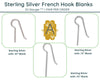 French Hook Earring Wire Blanks in 4 Finishes - The Argus Collection